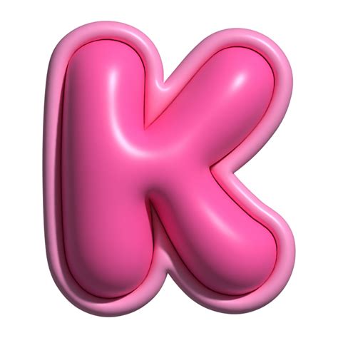 Letter K Pink Alphabet Glossy 39247555 Png