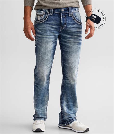 Rock Revival Louie Boot Stretch Jean Mens Jeans In Louie B201 Buckle