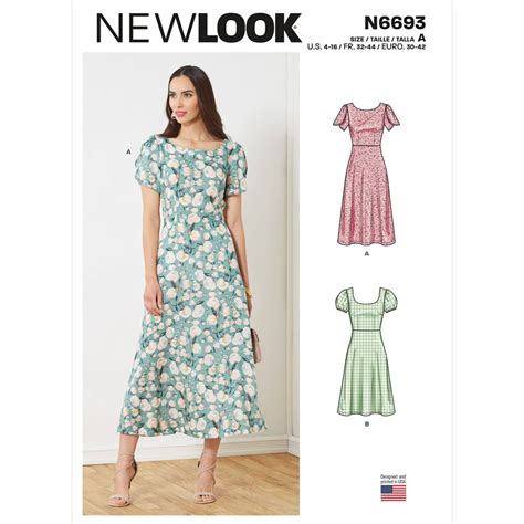 Misses Dresses New Look Sewing Pattern Size Sew Essential