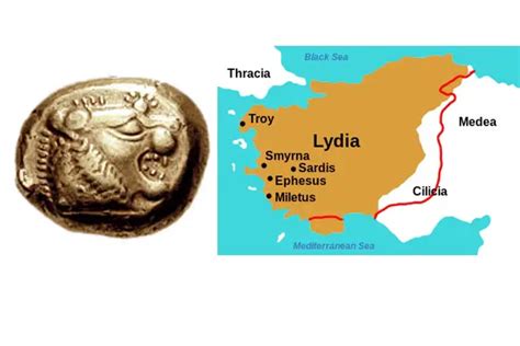 Lydia Coins Map Storynory