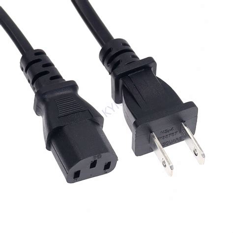 High Quality Ac Power Supply Adapter Cord Cable Lead 3 Prong For Laptop Charger Us Japan 2pin To