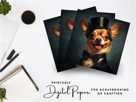 Chihuahua Art Printable Chihuahua Wall Art Print Dapper - Etsy