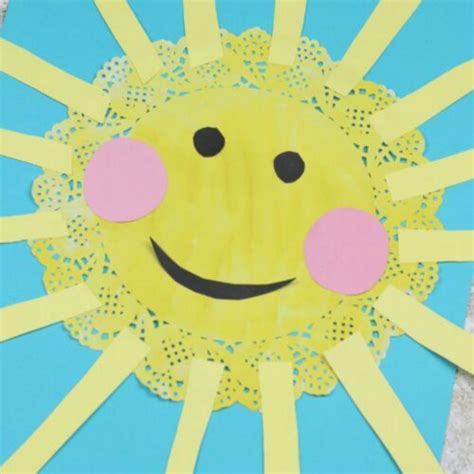 Cute Doily Sun Craft For Kids Crafts On Sea