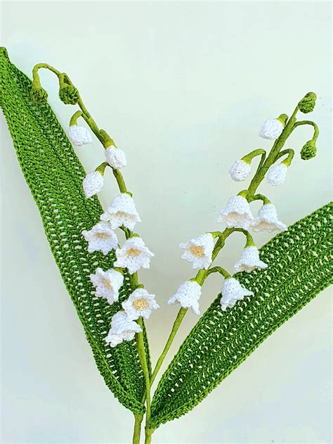 Lily Of The Valley Crochet Pattern Realistic Flower Spring Etsy