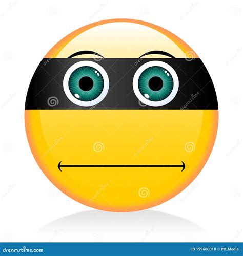 Yellow Emoji, Emoticon - Burglar Stock Photo | CartoonDealer.com #159660018