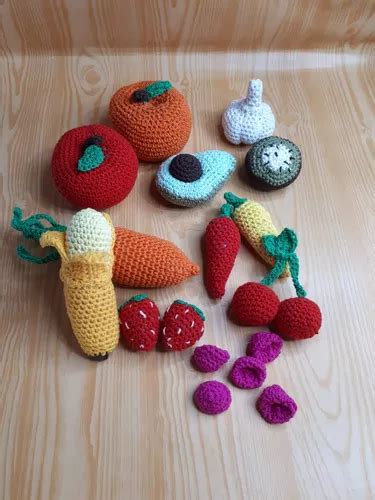 Set Frutas Y Verduras A Crochet Piezas Cuotas Sin Inter S