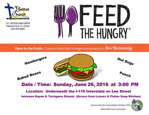 YPD – Feed the Hungry – 3pm – Bethel AME Church