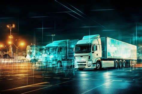 Premium Photo Trucks With Cargo Created With Generative Ai Technology