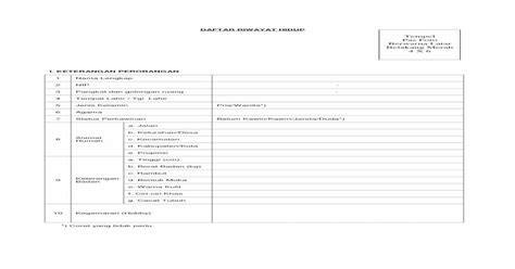 Daftar Riwayat Hidup · Pdf Filedaftar Riwayat Hidup I Keterangan