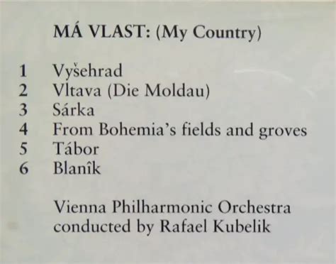 SMETANA MA Vlast KUBELIK Vienna Philharmonic Orchestra Ex Con CD