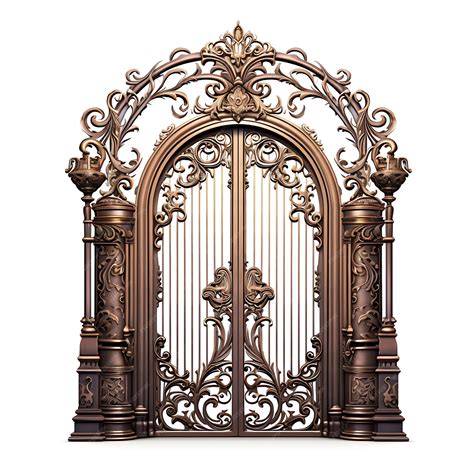 Premium AI Image | Isolated of Arch Gate With Intricate Scrollwork and ...