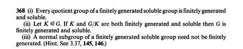 Solved 368 I Every Quotient Group Of A Finitely Generated