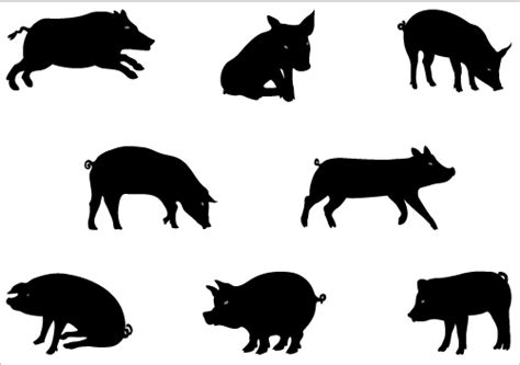 Free Pig Silhouette Images, Download Free Pig Silhouette Images png ...