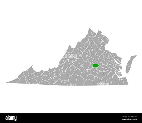 Map of Powhatan in Virginia Stock Photo - Alamy