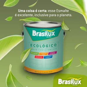 BRASILUX ESMALTE BASE AGUA ECOLOGICO BRANCO BRILHANTE 3 6 LITROS