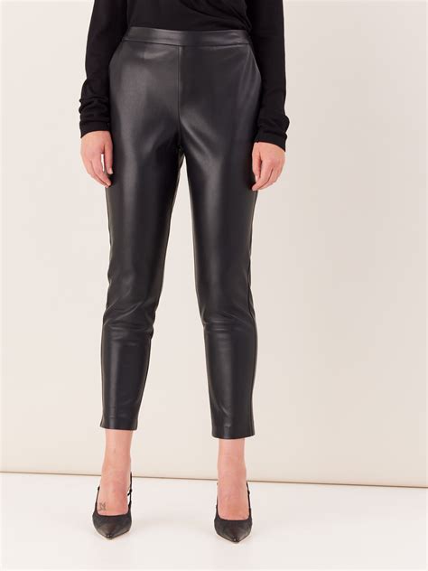 Faux Leather Slim Pant Black Jacquie Online