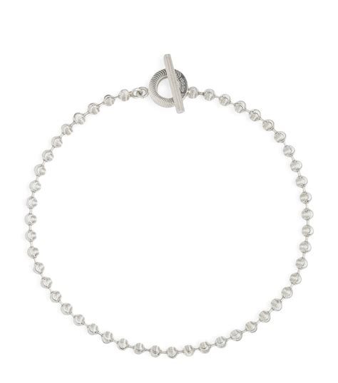 Gucci Sterling Silver Boule Chain Necklace Harrods Us