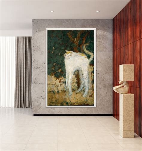 Le Chat Blanc By Pierre Bonnard Canvas Art Print White Cat Etsy