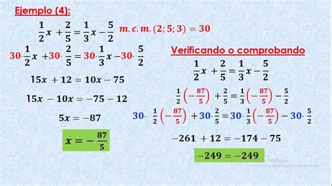 Ecuaciones Lineales Con Fracciones - Trilosa