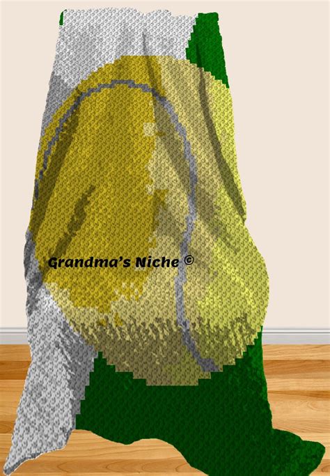 Tennis Ball Crochet Blanket C2c Pattern Written Etsy Australia