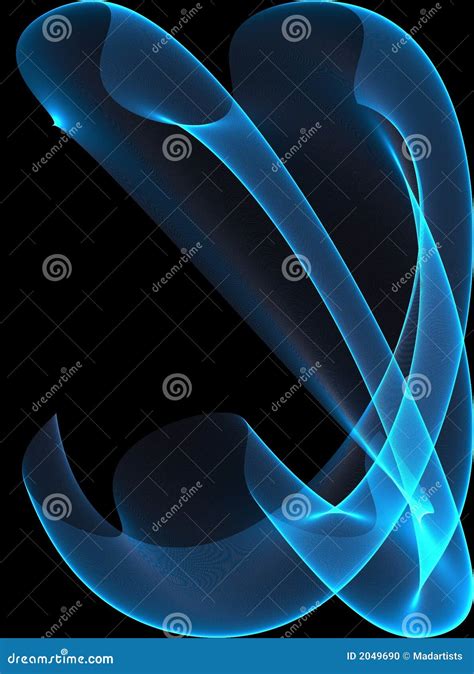 Blue Abstract Shapes on Black Stock Illustration - Illustration of line ...