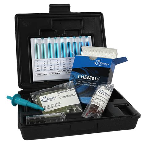 Sulfide Hr Chemets Test Kit Ppm Chemetrics Llc