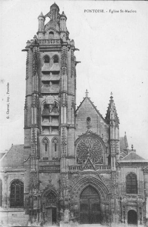 Pontoise Eglise St Maclou Carte Postale Ancienne Et Vue D Hier Et