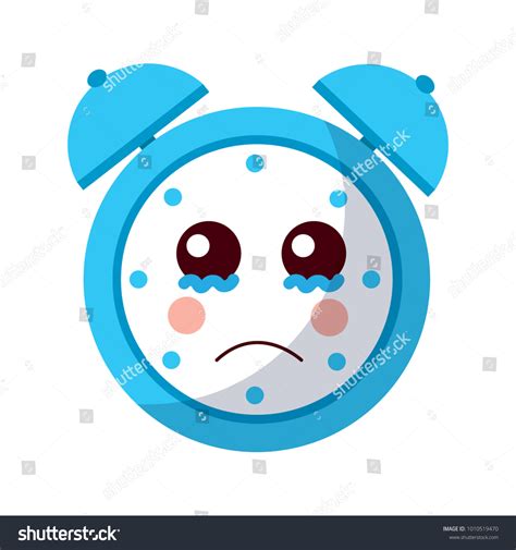 Kawaii Cartoon Clock Alarm Character Stock Vector Royalty Free