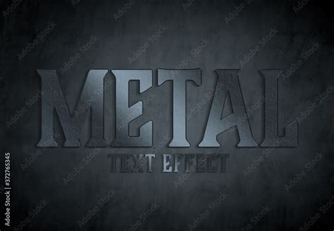 Metal Text Effect Style Mockup Stock Template | Adobe Stock