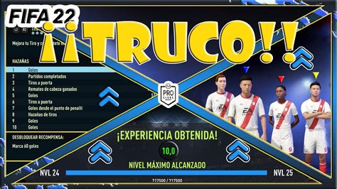 😜 Truco De Como Subir Más Rápido 💹 Tu Jugador Pro Al Máximo Nivel En