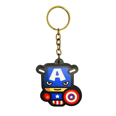 Chaveiro Geek Mdf Marvel Capit O Am Rica Kk Novo Arena Games Loja