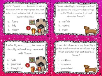 Pig The Slob Character Traits Physical Traits Feelings Task Cards