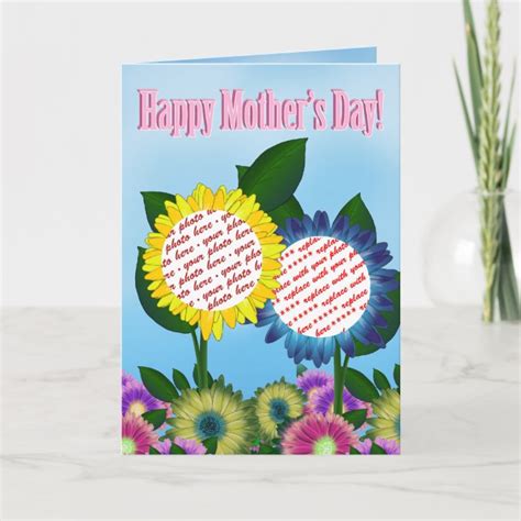 Sunflower Happy Mothers Day Photo Frame Card