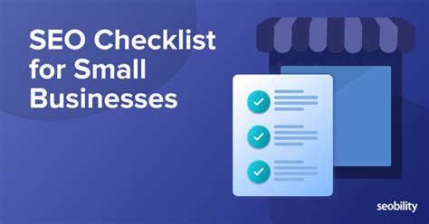 The Essential Seo Checklist For Your Small Business Seobility Blog