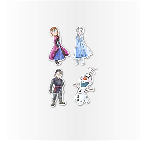 Aplique Topper 3d Para Colheres E Doces 3cm Frozen Aquarela