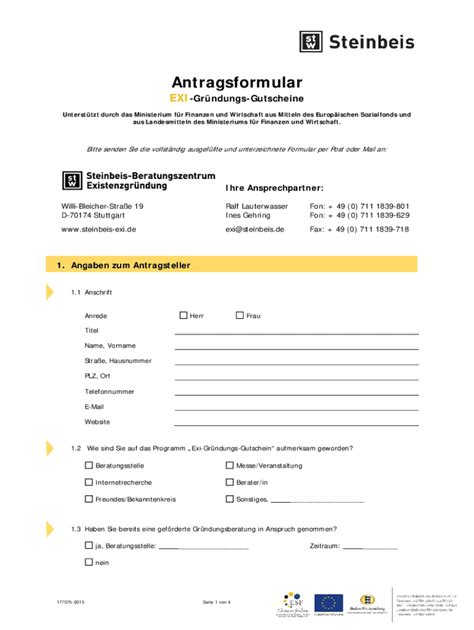 Ausfüllbar Online Antrge und Formulare BS Fax Email Drucken pdfFiller