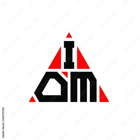 IOM triangle letter logo design with triangle shape. IOM triangle logo ...