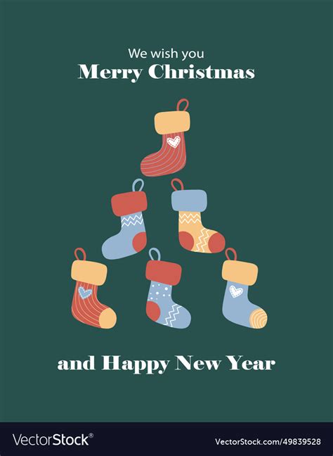 Greeting cards for new year and christmas holiday Vector Image