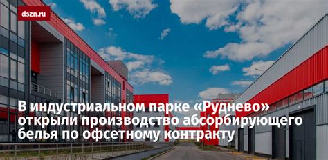 В индустриальном парке «Руднево» открыли производство абсорбирующего ...
