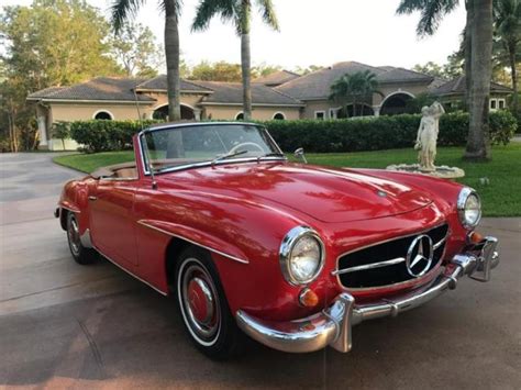 1961 Mercedes Benz 190SL Roadster 4 Speed Manual 2 Door Convertible For