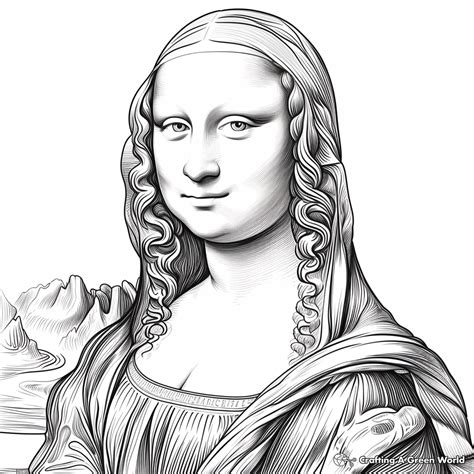 Mona Lisa Coloring Pages Free And Printable