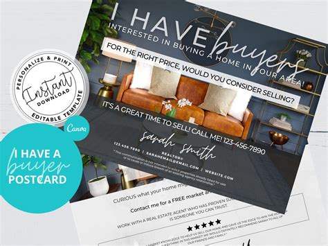 I Have Buyers Postcard Real Estate Postcard Real Estate Etsy Canada