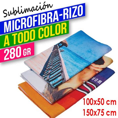 TOALLAS PERSONALIZADAS SUBLIMACION MICROFIBRA RIZO