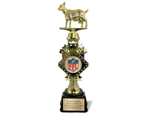 Fantasy Football Trophy – The G.O.A.T. – First Place Winner Award ...