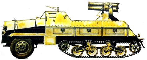 The Sd Kfz Half Track Armored Rocket Launcher Of The German