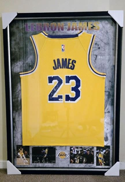 Lebron James' Lakers Signed And Framed Jersey - CharityStars