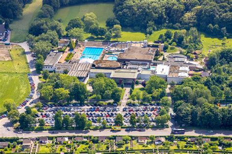 Luftaufnahme Herne Therme Und Schwimmbecken Am Freibad Der