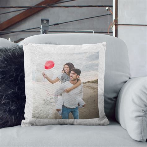 Personalised Sequin Cushion Magic Mermaid Any Photo Reveal Pillow Case