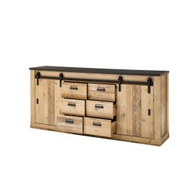 Sideboard Sherwood Old Style Hell Dekor Anthrazit