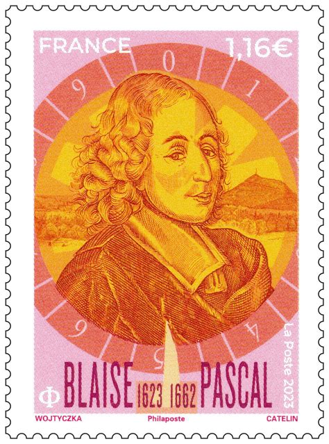 Timbre Blaise Pascal Lettre Verte La Poste